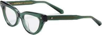 Valentino Eyeglasses Cat Eye Full Rim, Shiny Black Frame And Clear Demo Lens Lens Vlx-124A