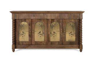 Giner&Colomer Aparador de madera de mango 169 cm estilo &eacute;tnico colonial