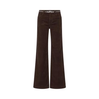 Liu Jo Bottom Up Flare Broek - Dames - Broeken - Bruin - Maat: W25 Katoen