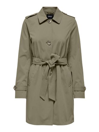 Only Trenchcoat ONLY ONLDISA LIFE SB TRENCHCOAT CC OTW, Damen, Gr. XL, mermaid, Web, Obermaterial: 100% Polyester, unifarben, Po-bedeckend, V-Ausschnitt, M