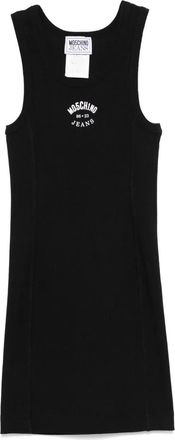 Moschino Abito corto con stampa - Nero