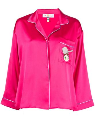 Mira Mikati Top pigiama con ricamo - Rosa