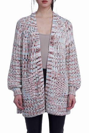 Love Token Gloria Open Front Cardigan In Pink