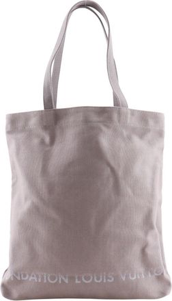 Louis Vuitton Gray Canvas Tote Bag (Pre-Owned)