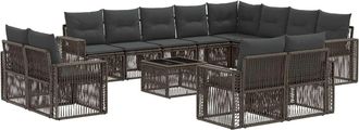 vidaXL Conjunto De Sof&aacute;s De Jard&iacute;n 13 Uds. Gris Y Gris Oscuro Vidaxl