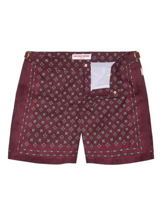 Orlebar Brown Bulldog printed swim shorts - Red