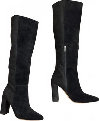 Aldo Womens Velvet Knee Boot In Black