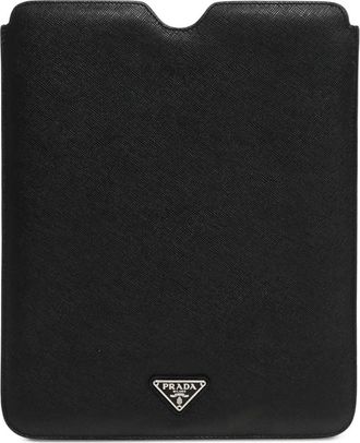 Prada Cover per iPad in pelle Saffiano - Nero