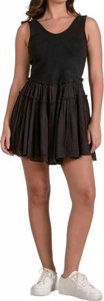 Elan Womens Knit Tank Dress In Black