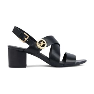 Michael Kors High Heel Sandals, female, Black, Size: 8 1/2 US Vera Leather Sandal