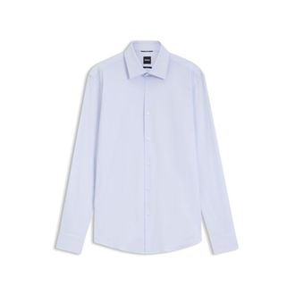 BOSS Slim-fit shirt in printed performance stretch fabric