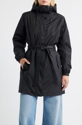 Helly Hansen Classic Insulated Trench Coat in Black at Nordstrom, Size Large