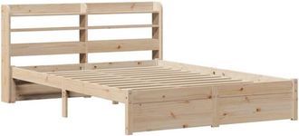 vidaXL Bed Frame with Headboard without Mattress 140x200 cm Vidaxl