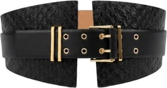 Elisabetta Franchi High Belt - Dames - Riemen - Zwart - L - Accessoires