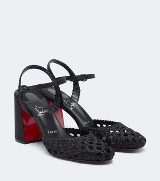 Christian Louboutin Salones Jane de crep&eacute; de sat&eacute;n