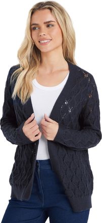 M&Co Petites Petite Navy Crochet Cardigan - Womens