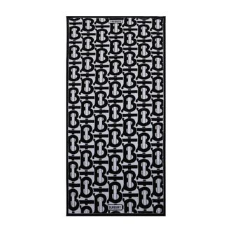 Burberry Home, Dames, Zwart, ONE Size, Katoen, Moderne strandlaken