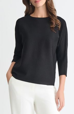 Kasper Boat Neck Dolman Sleeve Sweater in Black at Nordstrom, Size X-Small