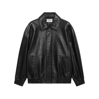 Zadig&Voltaire Loriand Leren Jas - Dames - Jassen - Zwart - Maat: S Leer