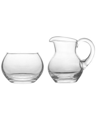 Barski Glass Sugar And Creamer Serving Set
