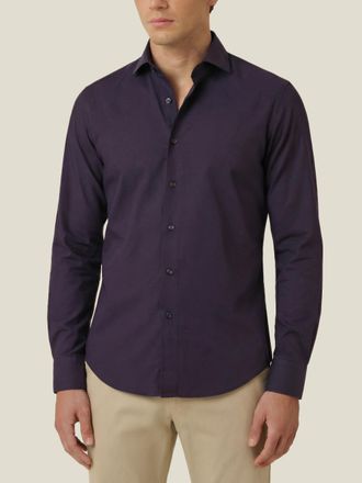 Luca Faloni Midnight Blue Cotton Poplin Classic Shirt