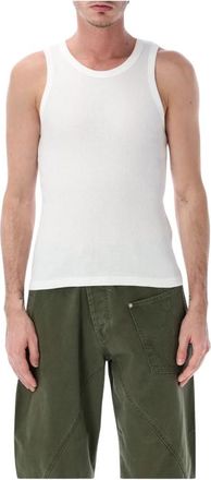 J.W.Anderson Ribbed Tank Top - Heren - Tops zonder mouwen - Wit - XL - Katoen - Tops