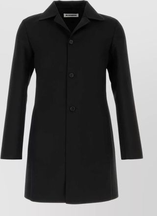 Jil Sander wool blend coat long sleeves design