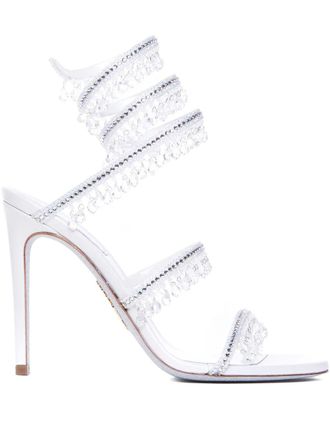 Rene Caovilla Sandali 105mm in pelle - Bianco