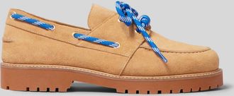 Claudie Pierlot Chaussures bateau cuir su&eacute;d&eacute;