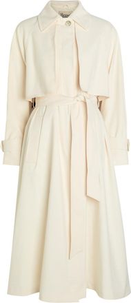 Herno Belted Woven Trench Coat - Off White - 44 (UK12 / M)
