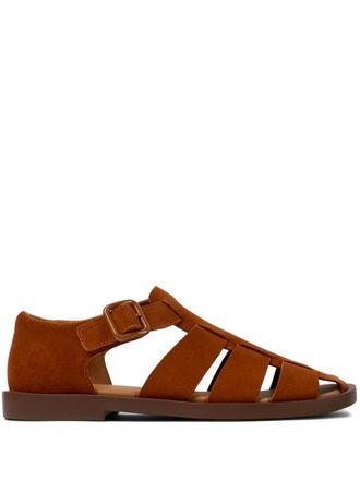 Camper Don sandals - men - Suede/Smooth Leather/Recycled Polyester/Polyethylene vinyl acetate (PEVA) - 45 - Brown