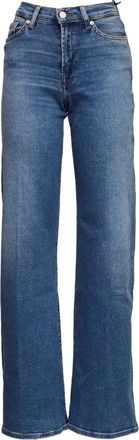 7 For All Mankind Straight Jeans - Dames - Regular Fit Jeans - Blauw - W26 - Jeans