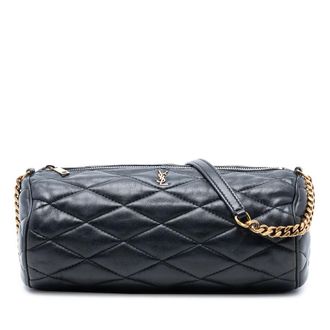 Saint Laurent Pre-owned Saint Laurent Small Quilted Lambskin Sade Tube Bag GUE712706A.0223