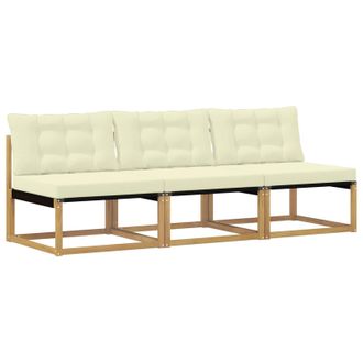 vidaXL Sof&aacute; Intermedio De Exterior Madera Maciza De Acacia Y Textileno Vidaxl