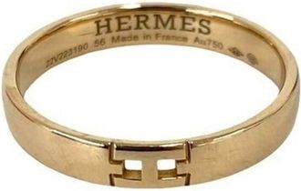 Herm&egrave;s Gold Pink Gold (18K) Band Ring (Pre-Owned)