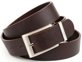 Anthoni Crown Lederg&uuml;rtel ANTHONI CROWN, Herren, Gr. 85, braun, Leder, unifarben, G&uuml;rtel Lederg&uuml;rtel, 3,5 cm Casual-Volllederg&uuml;rtel