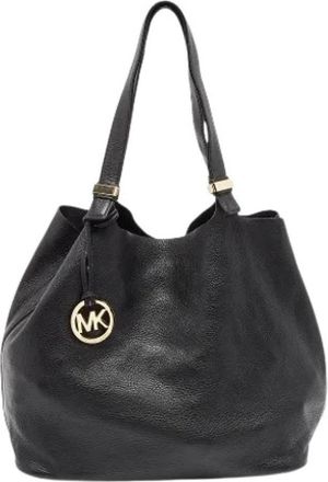 Michael Kors Pre-owned Leather Tote - Dames - Vintage Schoudertas - Zwart - ONE Size - Leer - Vintage