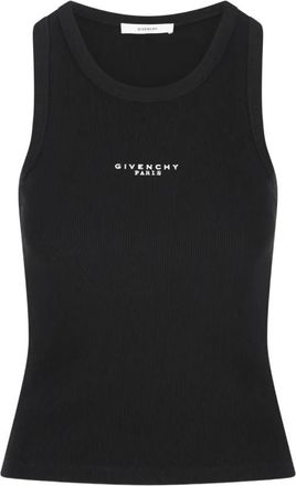 Givenchy Slim Fit Tank Top - Dames - Tops zonder mouwen - Zwart - S - Katoen - Tops