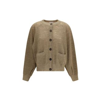 Brunello Cucinelli Beige Linen Womens Cardigan