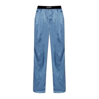 Tom Ford Pantalones de pijama de seda - Nightwear & Lounge - Hombre - Azul - 2XL