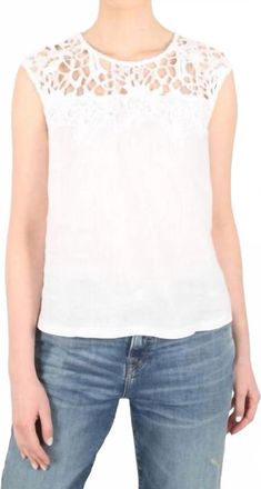 Oui Lace Top In Off White