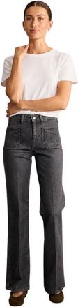 Ines De La Fressange Rick Flare Jeans - Dames - Flared Jeans - Grijs - W28 - Katoen - Jeans