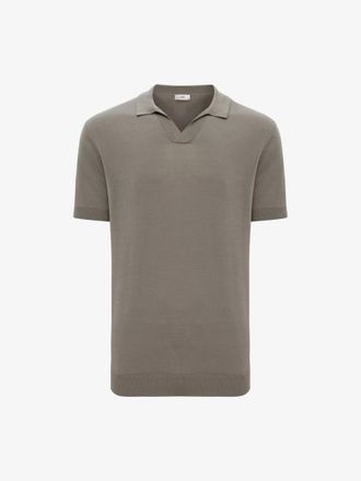 Gentiluomo Polo zonder knopen | Donkerbruin