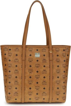 MCM Canvas tote tas met Visetos-print - Dames - Shoppers - Bruin - ONE Size - Tassen
