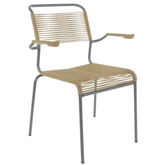 Schubiger M&ouml;bel Spaghetti-Stuhl S&auml;ntis mit Armlehnen