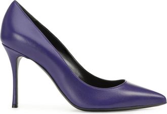 Sergio Rossi Godiva 90mm leather pumps - women - Leather/Nappa Leather/Kid Leather - 38.5 - Purple