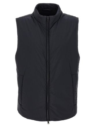 Herno Black Solid Sleeveless Jacket