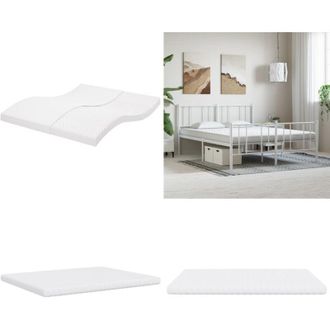 vidaXL Materasso in Schiuma Bianco 180x200 cm 7 Zone Durezza 20 ILD - Schiuma 20 ild - Materasso a 7 zone