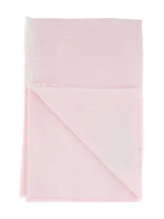 Vivienne Westwood fringed scarf - unisex - Cotton/Wool/Silk - One Size - Pink