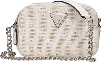 Guess Gehaakte Crossbodytas - Dames - Schoudertassen - Beige - ONE Size - Leer - Tassen